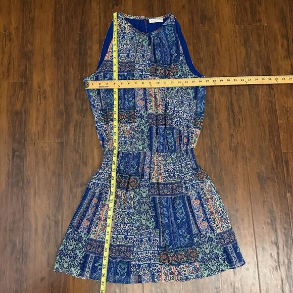 RAMY BROOK Patchwork Printed Paris Mini Dress in Blue Patchwork - Picture 13 of 13